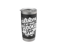 Il nonno è il mio nome Sudoku è il mio gioco divertente Bicchiere termico in acciaio inox doppia parete