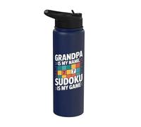 Il nonno è il mio nome Sudoku è il mio gioco Stainless Steel Insulated Water Bottle