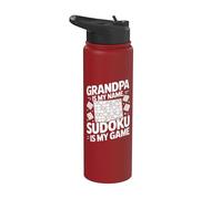 Il nonno è il mio nome Sudoku è il mio gioco Stainless Steel Insulated Water Bottle