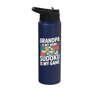 Il nonno è il mio nome Sudoku è il mio gioco Stainless Steel Insulated Water Bottle