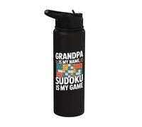 Il nonno è il mio nome Sudoku è il mio gioco Stainless Steel Insulated Water Bottle