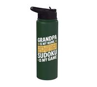 Il nonno è il mio nome Sudoku è il mio gioco Stainless Steel Insulated Water Bottle