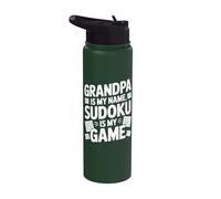 Il nonno è il mio nome Sudoku è il mio gioco Stainless Steel Insulated Water Bottle
