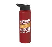Il nonno è il mio nome Sudoku è il mio gioco Stainless Steel Insulated Water Bottle