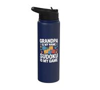 Il nonno è il mio nome Sudoku è il mio gioco Stainless Steel Insulated Water Bottle