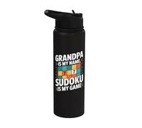 Il nonno è il mio nome Sudoku è il mio gioco Stainless Steel Insulated Water Bottle