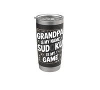 Il nonno è il mio nome Sudoku è il mio umorismo di gioco Bicchiere termico in acciaio inox doppia parete