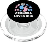 Il nonno rosa o blu ti ama sesso rivelare baby shower PopSockets PopGrip per MagSafe