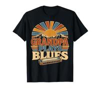 Il Nonno Suona l'armonica Blues Maglietta