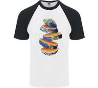 Il Nostro Arancione Planet Terra Uomo S/S Baseball T-Shirt