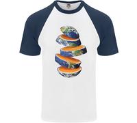 Il Nostro Arancione Planet Terra Uomo S/S Baseball T-Shirt