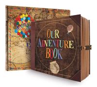 Il nostro libro di avventure Album da 146 pagine Diario di viaggio in stile retrò Album fotografico fatto a mano fai-da-te Scrapbook Retro Kraft Journal Regalo per bambini