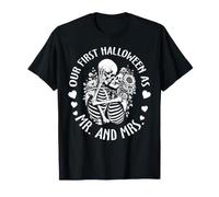 Il Nostro Primo Halloween Come Mr. e Mrs. Scheletro Sposato Coppie Maglietta