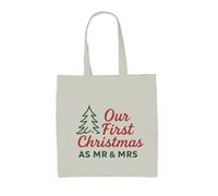 Il Nostro Primo Natale Come Mr E Signora - Tela Borsa Grande - Marito Moglie