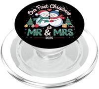 Il nostro primo Natale come Mr & Mrs 2025 coppia pigiama abbinato PopSockets PopGrip per MagSafe