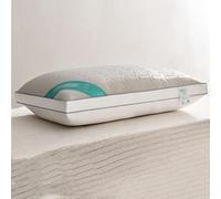 Il Nucleo del Cuscino Non collassa né Si deforma. Cuscino per Vertebra cervicale. Aiuto per Dormire. Coppia di Cuscini in Memory Foam (Argento)