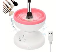Il Nuovissimo Detergente per Pennelli Trucco Detergente Elettrico Portatile per Pennelli Da Trucco Adatto a Tutti I Pennelli Trucco Pulizia Rapida Il Miglior Regalo per Gli Amanti Del Trucco,Bianca