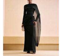 Il nuovo abito da sera per l'autunno e l'inverno, l'edizione di Capodanno, adatto per San Valentino, per appuntamenti quotidiani, pendolarismo, lavoro, stile femminile, elegante, feste in crociera, se