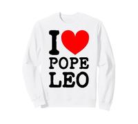 Il Nuovo Papa Leone XIV I Love Papa Leone I (Cuore) Papa Leone Felpa