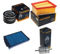 Il pacchetto di ispezione EISENFELS contiene filtro dell'olio, filtro dell'aria abitacolo filtro ai carboni attivi, filtro carburante per Megane II BM0/1_ CM0/1_ 1.4 16V 1.6