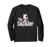 Il Padre Gatto - Design papà Gatto Maglia a Manica