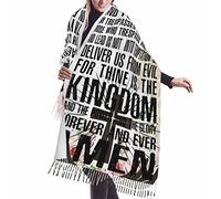 Il Padre Nostro Dei Religiosi Ragazzi Fiore Sciarpe Lunghe Da Donna Moda Foulard Con Nappe Elegante Invernale Sciarpe Scialle