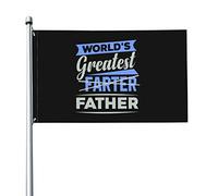 Il Padre Più Scoreggione Del Mondo Garden Flag Resistente Alle Intemperie Bandiere Da Giardino Divertente Bandiera Da Cortile Per Fattoria All'Aperto Esterni 90X150Cm