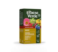 Il Paese Verde Concime Gold 1kg - Concime Universale a Lenta Cessione di Altissima Qualità per Colture di Pregio. Ideale per Piante Ornamentali e da Frutto, Ortaggi, Piante Fiorite e Tappeti Erbosi.