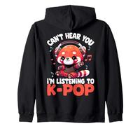 Il panda rosso pop coreano non può sentirti, sto ascoltando K-Pop Felpa con Cappuccio