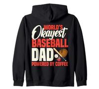 Il papà di Baseball più Buono del Mondo Alimentato dal caffè Felpa con Cappuccio