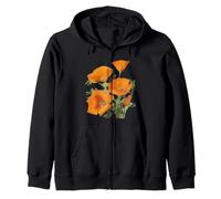 Il papavero della California Orange Wildflower Felpa con Cappuccio