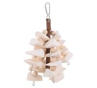 Il Pappagallo Digrigna Denti Mastica Gli Spiedini Giocattolo Che Morde Del