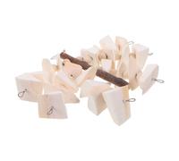 Il Pappagallo Digrigna Denti Mastica Gli Spiedini Giocattolo Che Morde Legno