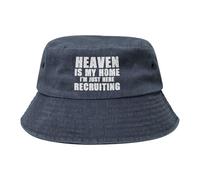 Il Paradiso È Casa Mia, Sono Qui Solo per Reclutare. Uomo Donne Cotone Cappello da Pescatore Pieghevole Cappelli di Benna Traspirante Bucket Hat per Campeggio All'Aperto Estate