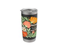 Il paradiso è in cima alla mia lista dei desideri, stile boho floreale retrò Bicchiere termico in acciaio inox doppia parete
