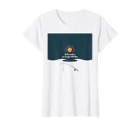 Il Paradiso Ë Un Lago All'Alba - Arte per Pescatori Maglietta, Donna, Bianco, 3XL