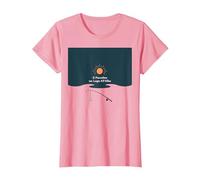 Il Paradiso Ë Un Lago All'Alba - Arte per Pescatori Maglietta, Donna, Rosa, XL