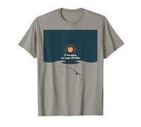 Il Paradiso Ë Un Lago All'Alba - Arte per Pescatori Maglietta, Uomo, Ardesia, XL