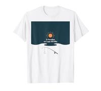 Il Paradiso Ë Un Lago All'Alba - Arte per Pescatori Maglietta, Uomo, Bianco, XXL
