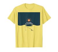 Il Paradiso Ë Un Lago All'Alba - Arte per Pescatori Maglietta, Uomo, Limone, M