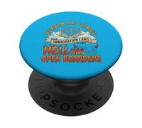 Il paradiso ha un muro e una rigida immigrazione retrò divertente PopSockets PopGrip Adesivo