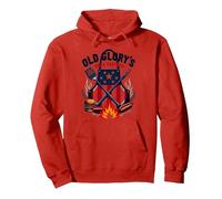 Il Partner di Old Glory Grill Felpa con Cappuccio, Unisex per Adulti, Rosso, XL