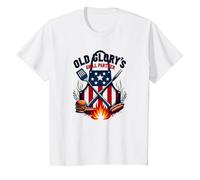 Il Partner di Old Glory Grill Maglietta, Bambini, Bianco, 4 Anni