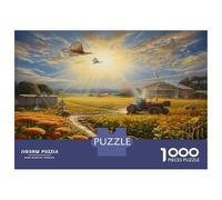 Il pascolo Puzzles 1000 Pezzi In Campo di sole Cartone Di Alta Qualità,Un Busta Di Puzzle A Rompicapo Per Art-terapia,Ideale Per Attività Per Giorni Di Pioggia,Regalo Per La Pensione 38x26cm/1000pcs