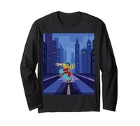 Il Pattinatore Fa Skateboard Maglia a Manica