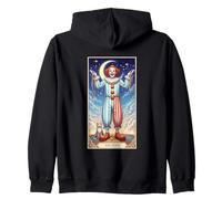Il Pazzo Clown Tarocchi Cosmic Dreamscape Felpa con Cappuccio