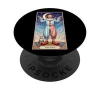 Il pazzo Clown Tarocchi Cosmic Dreamscape PopSockets PopGrip Adesivo