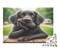 Il pensiero del cane nero Rompicapo 1000 Pezzi In cartone Spesso, Un Busta Di Puzzle A Rompicapo Per Gioco Educativo Sfida, Ideale Per Partita Puzzle Game, Regalo Per Coppie 38x26cm/1000pcs