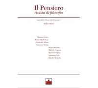 Il pensiero. Rivista di filosofia (2021). Vol. 60/1: Sulla critica