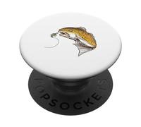 Il pesce gatto mangia esca, pesca al gatto divertente PopSockets PopGrip Adesivo